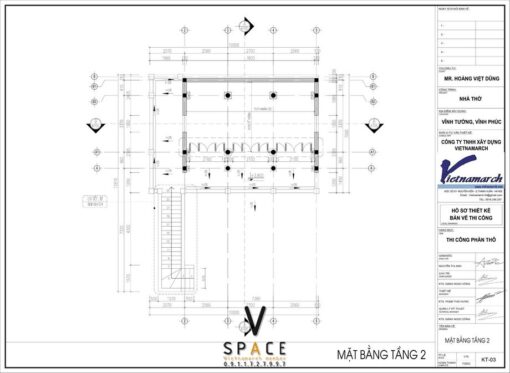 Bản vẽ mặt bằng tầng 2
