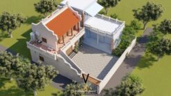 Bản vẽ thiết kế nhà thờ họ 2 tầng tại Vĩnh Phúc