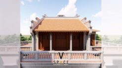 Thiết kế nhà thờ họ 3 gian 2 mái tại Bắc Ninh