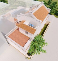 Thiết kế nhà thờ họ 3 gian 2 mái tại Bắc Ninh