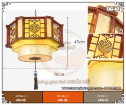Đèn gỗ thả trần phòng thờ DG40