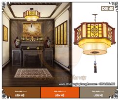 Đèn gỗ thả trần phòng thờ DG40