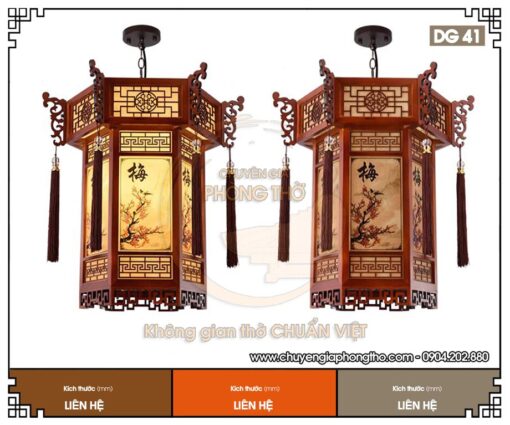 Đèn gỗ trang trí nhà thờ họ DG41