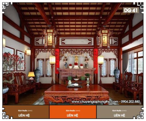 Đèn gỗ trang trí nhà thờ họ DG41