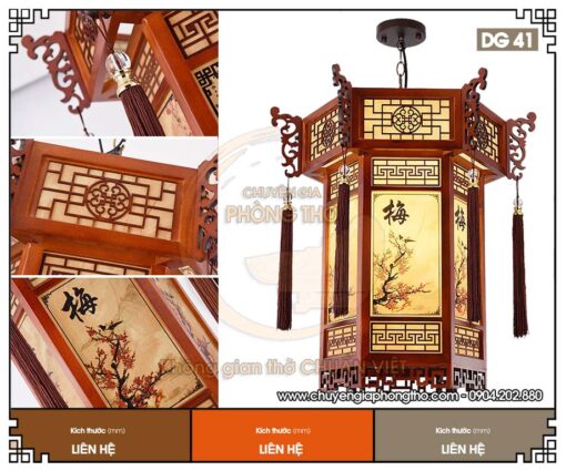 Đèn gỗ trang trí nhà thờ họ DG41