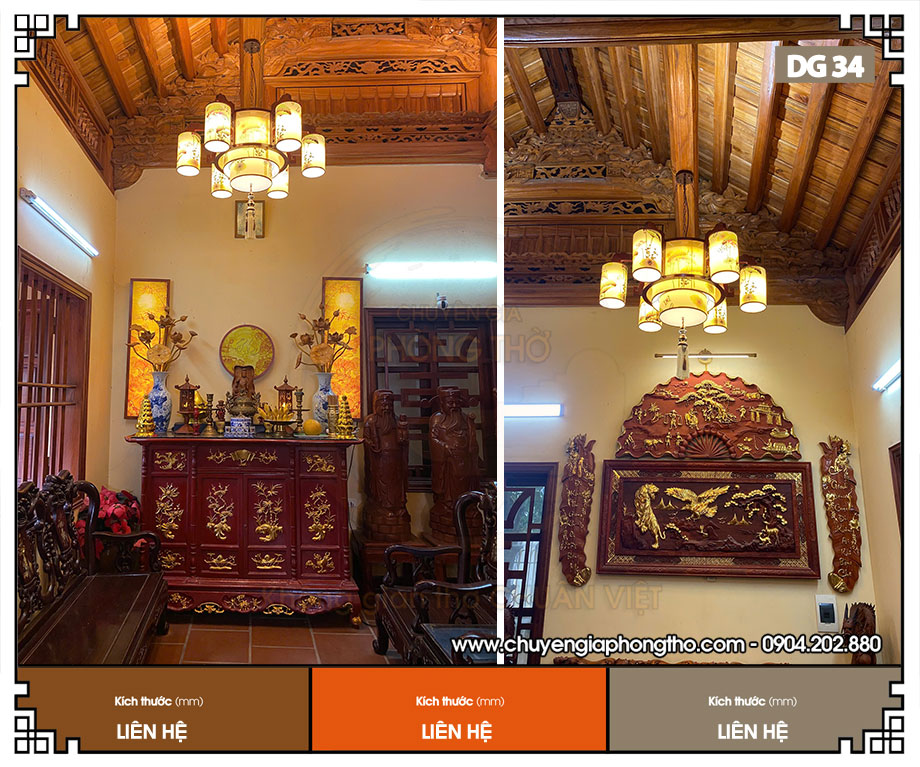 Đèn thả gỗ phòng thờ DG34 – Sự lựa chọn chuẩn cho nhà thờ họ Đèn thả gỗ phòng thờ DG34 – Sự lựa chọn chuẩn cho nhà thờ họ