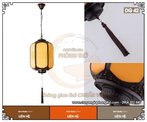 Thiết kế đậm chất Á Đông của đèn thả ngoài hiên nhà gỗ DG42