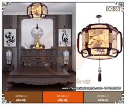 Đèn thả nhà thờ họ DG38 đậm nét truyền thống