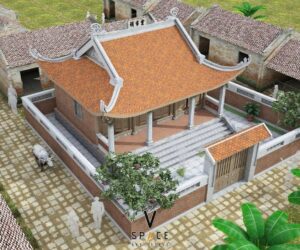 Nhà thờ họ 3 gian 4 mái tại Tuyên Quang đẹp truyền thống
