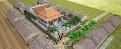 Mẫu nhà thờ họ 3 gian 8 mái chữ Nhị tại Mỹ Đức - Hà Nội