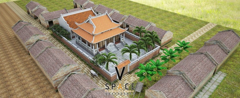 Mẫu nhà thờ họ 3 gian 8 mái chữ Nhị tại Mỹ Đức - Hà Nội Mẫu nhà thờ họ 3 gian 8 mái chữ Nhị tại Mỹ Đức - Hà Nội