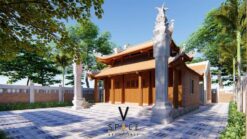 Nhà thờ họ 3 gian 8 mái