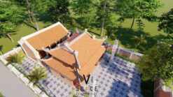 Nhà thờ họ 3 gian 8 mái kết hợp nhà ở