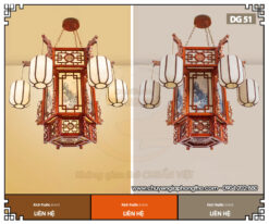 Đèn lồng gỗ tân cổ điển DG51 – Điểm nhấn hoàn hảo cho không gian thờ
