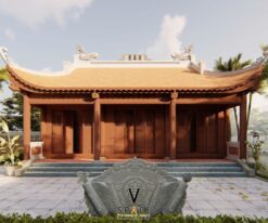 Nhà thờ họ 3 gian 4 mái có bình phong tại Thanh Hóa