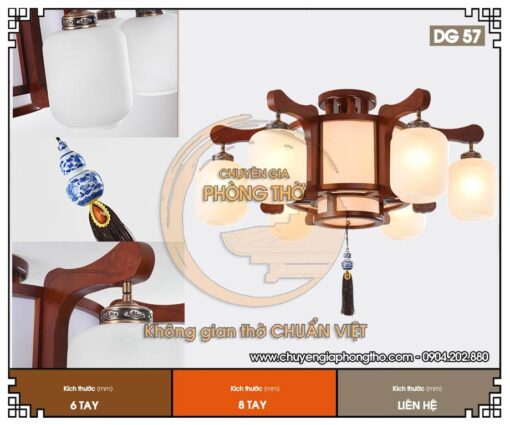Mẫu đèn chùm phòng thờ cao cấp DG57