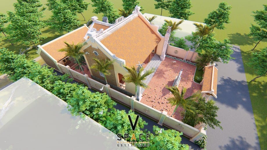 Nhà thờ họ cấp 4 có hậu cung Nhà thờ họ cấp 4 có hậu cung