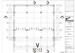 Bản vẽ thiết kế nhà thờ họ 3 gian 2 mái 55m2 tại Tuyên Quang