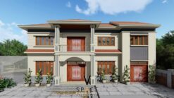 Nhà thờ họ 3 gian 2 mái kết hợp nhà ở 2 tầng tại Hà Nội