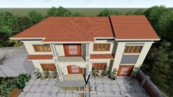 Nhà thờ họ 3 gian 2 mái kết hợp nhà ở 2 tầng tại Hà Nội