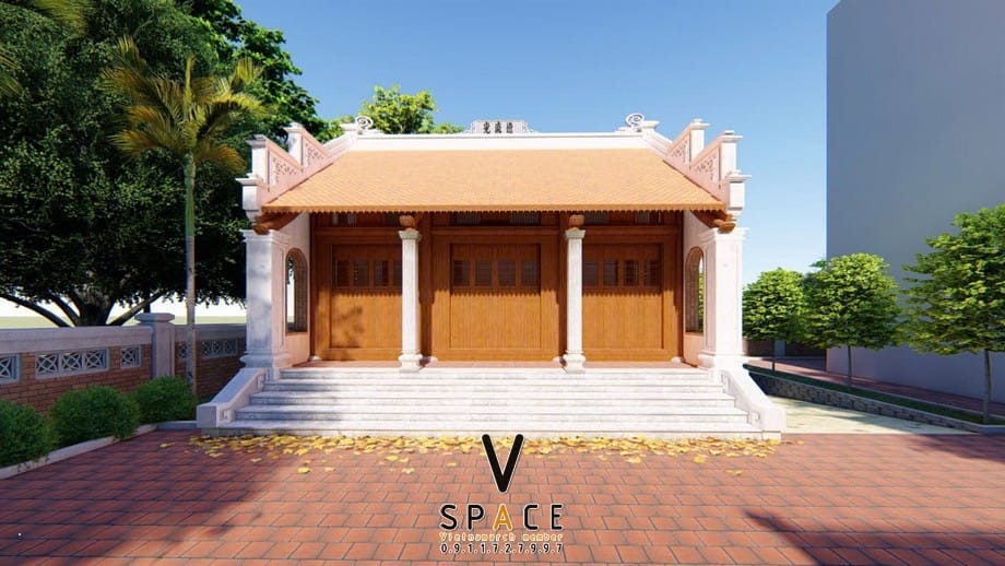 Nhà thờ họ cấp 4 ba gian truyền thống Nhà thờ họ cấp 4 ba gian truyền thống