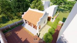 Phối cảnh thiết kế nhà thờ họ 3 gian 2 mái tại xã Anh Sơn - Nghệ An