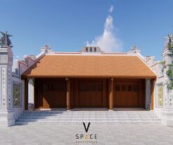 Thiết kế nhà thờ họ 3 gian 2 mái tại xã Đại Phúc - Thái Nguyên