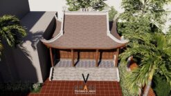 Phương án thiết kế nhà thờ họ 3 gian 4 mái đẹp tại phường Thủy Nguyên - Hải Phòng