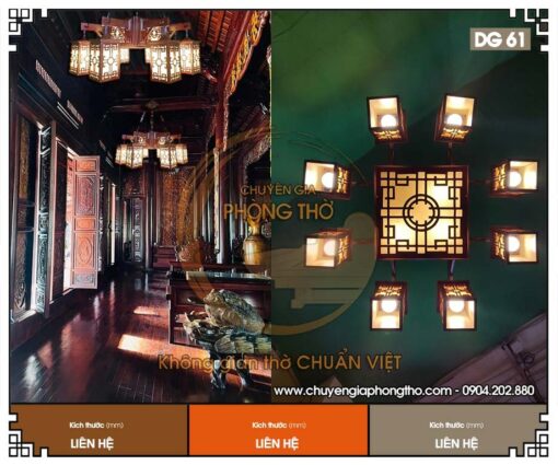 Đèn chùm nhà gỗ DG61 đẹp
