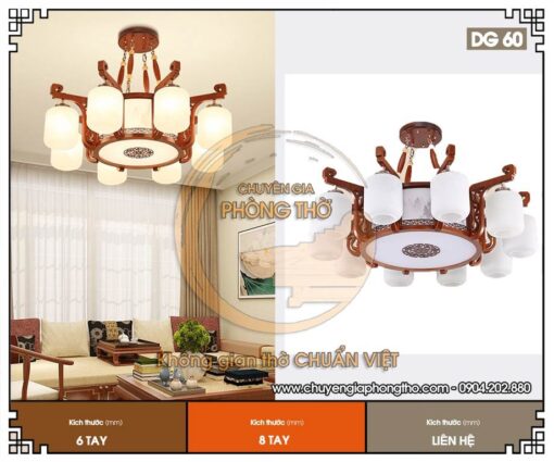 Đèn chùm phòng thờ Á Đông DG60