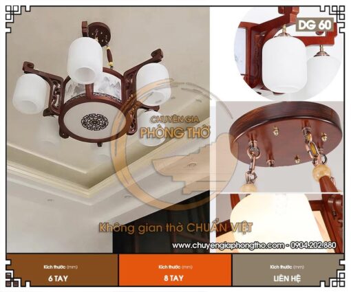 Đèn chùm phòng thờ Á Đông DG60
