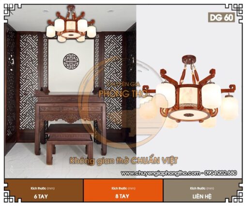 Đèn chùm phòng thờ Á Đông DG60