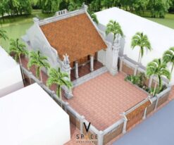 Bản vẽ thiết kế nhà thờ họ 3 gian 2 mái 68m2 tại xã Chi Lăng - Bắc Ninh