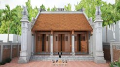 Bản vẽ thiết kế nhà thờ họ 3 gian 2 mái 68m2 tại xã Chi Lăng - Bắc Ninh