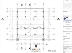 Bản vẽ thiết kế nhà thờ họ 3 gian 2 mái 68m2 tại xã Chi Lăng - Bắc Ninh