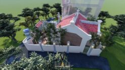 Mẫu nhà thờ họ 3 gian 2 mái có hậu cung tại xã Các Sơn - Thanh Hóa