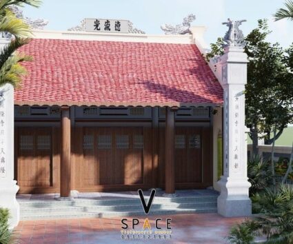 Mẫu nhà thờ họ 3 gian 2 mái có hậu cung tại xã Các Sơn - Thanh Hóa