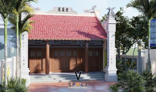 Mẫu nhà thờ họ 3 gian 2 mái có hậu cung tại xã Các Sơn - Thanh Hóa