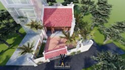 Mẫu nhà thờ họ 3 gian 2 mái có hậu cung tại xã Các Sơn - Thanh Hóa
