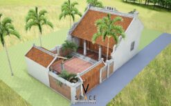 Phương án thiết kế nhà thờ họ 3 gian 2 mái đẹp tại xã Thất Khê - Lạng Sơn