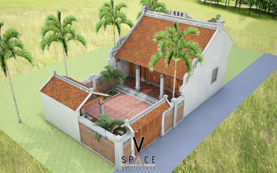 Phương án thiết kế nhà thờ họ 3 gian 2 mái đẹp tại xã Thất Khê - Lạng Sơn