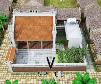 Phối cảnh nhà thờ họ 3 gian 2 mái tại xã Kiến Thụy - Hải Phòng