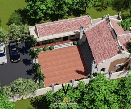 Thiết kế nhà thờ họ 3 gian 2 mái có hậu cung liền nhà ngang tại Ninh Bình
