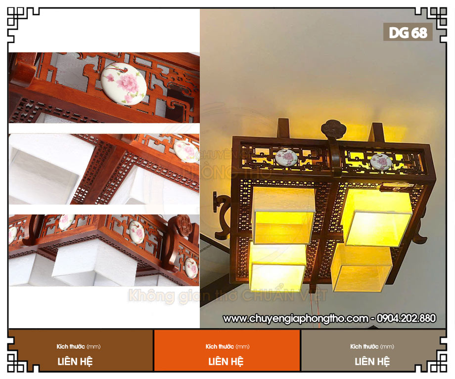 Đèn decor phòng thờ DG68