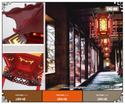 Đèn lồng gỗ treo hiên DG69