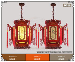Đèn lồng gỗ treo hiên DG69