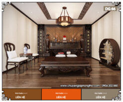Đèn thả trần gỗ khung tròn DG66