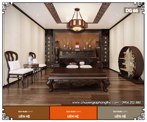 Đèn thả trần gỗ khung tròn DG66