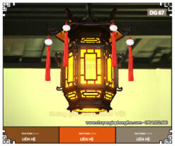 Mẫu đèn treo hiên nhà gỗ DG67