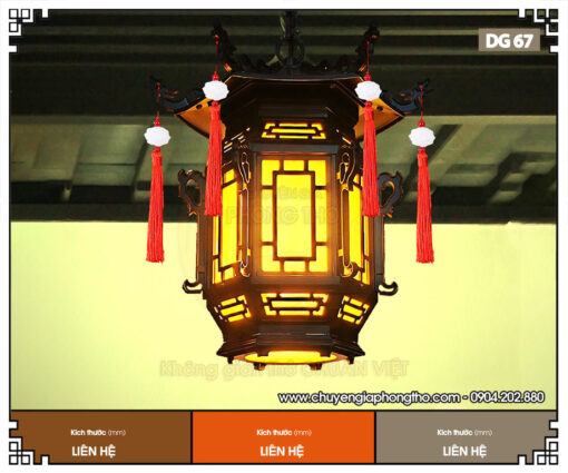 Mẫu đèn treo hiên nhà gỗ DG67